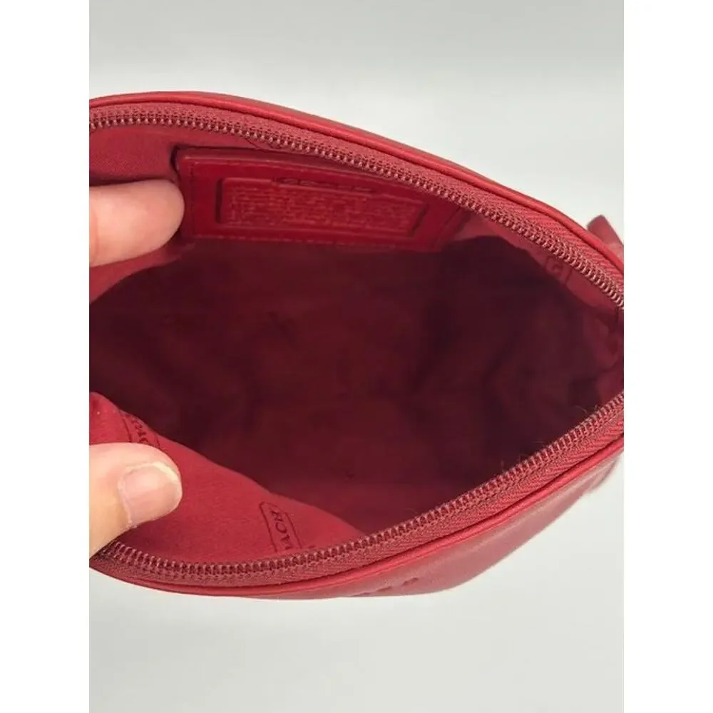Coach Red Dome Cosmetic Case / Travel Pouch MINT